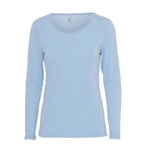 Maglietta in cotone organico azzurro