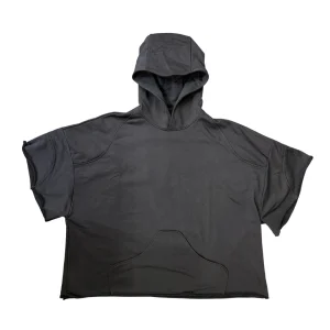 Untitled Artworks - Hoodie Poncho Black