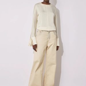 SEMICOUTURE Blusa a manica lunga in rasetto