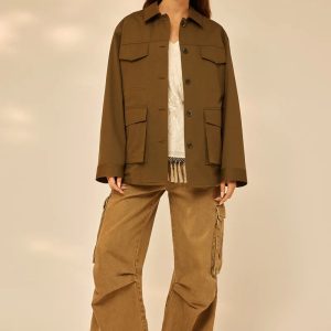 SEMICOUTURE Giacca sahariana in gabardina