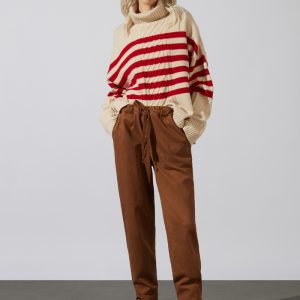 SEMICOUTURE Pantalone jogger gabardina