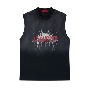 Acupuncture Tanktop Faded Black