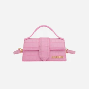 Jacquemus Le Bambino Mini Crocodile Pink