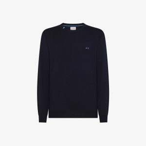 SUN68 Maglia girocollo in misto lana e cotone