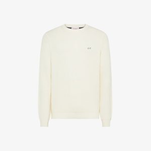 Maglia in cotone e lana punto riso