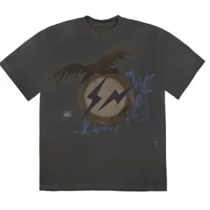 Travis Scott Cactus Jack For Fragment Create T-shirt Washed Black
