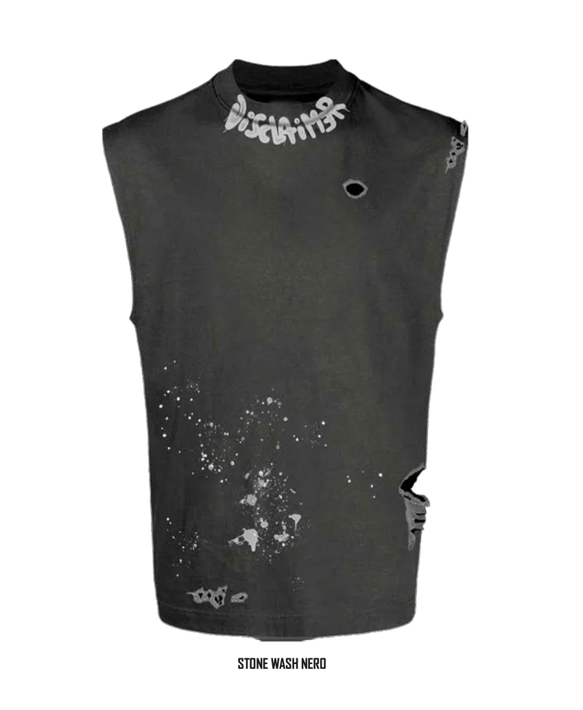 Disclaimer Stone Wash Tanktop