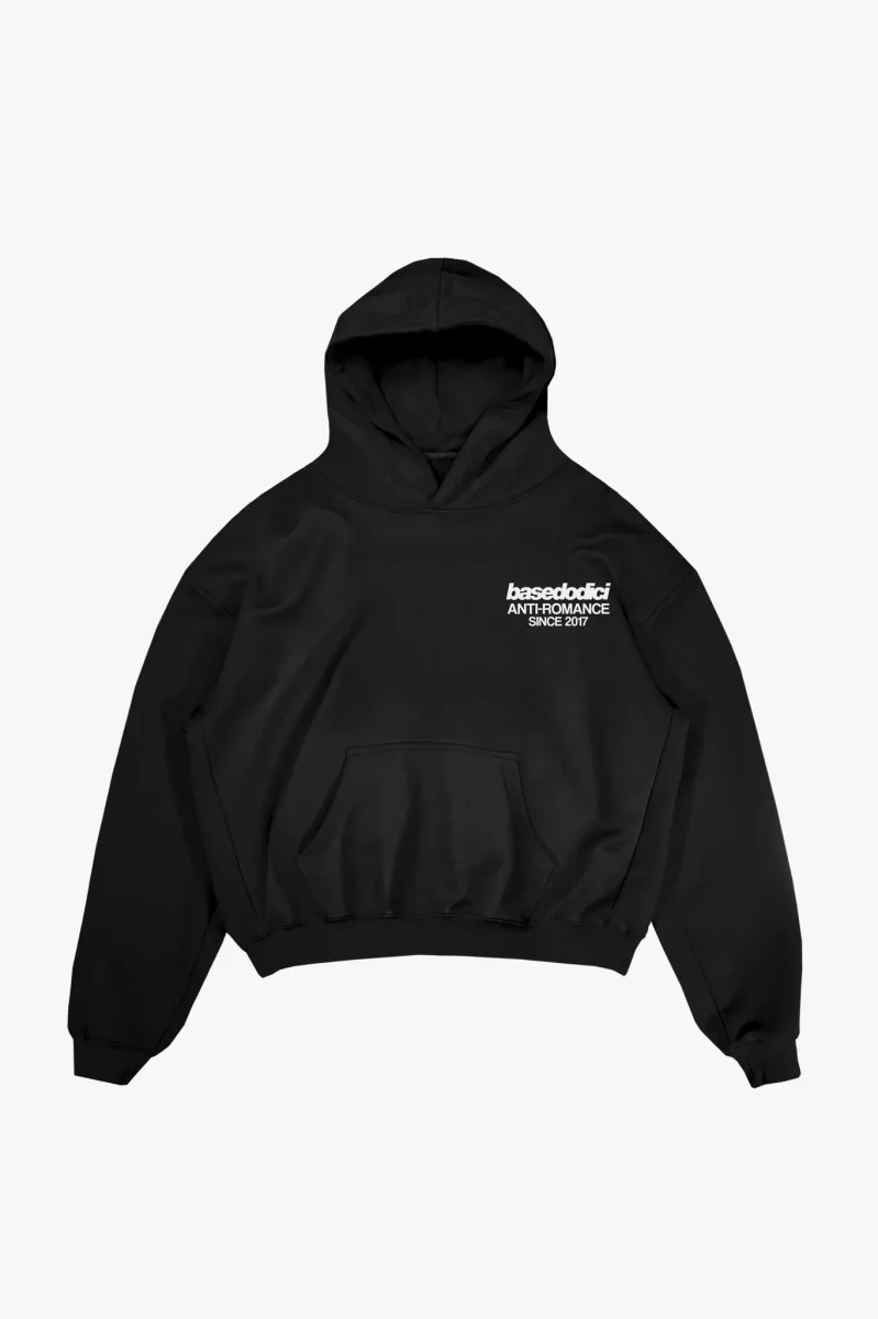 Basedodici Hoodie "Social Media Killed Romance" Black/White - immagine 3
