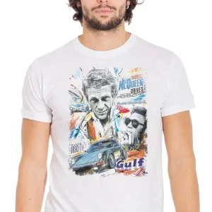 The Legend MC Queen - T-shirt Uomo Cotone Fiammato