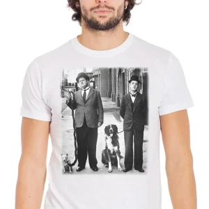 Street Style T-shirt Stanlio e Olio – Cotone Fiammato 100%