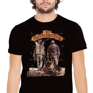 The Troublemakers Bud spencer e Terence hill 18-70-10-2 T-Shirt Urban Men Uomo 100% Cotone Fiammato BS