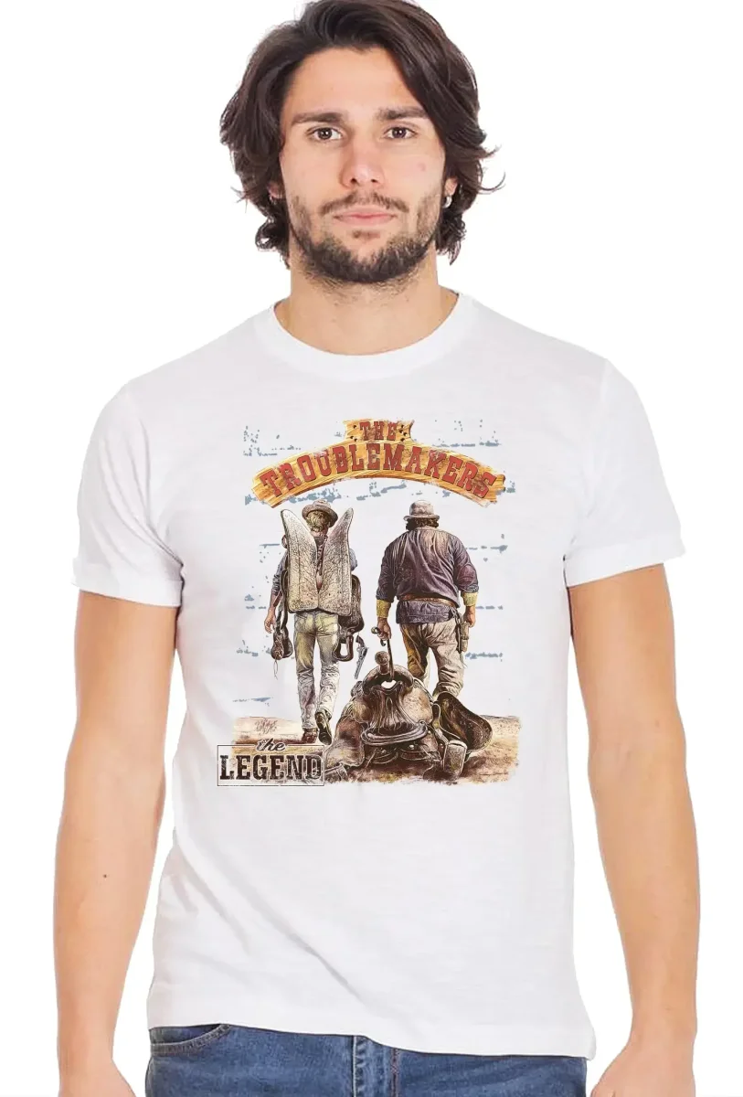 The Troublemakers Bud spencer e Terence hill 18-70-10-2 T-Shirt Urban Men Uomo 100% Cotone Fiammato BS - immagine 3