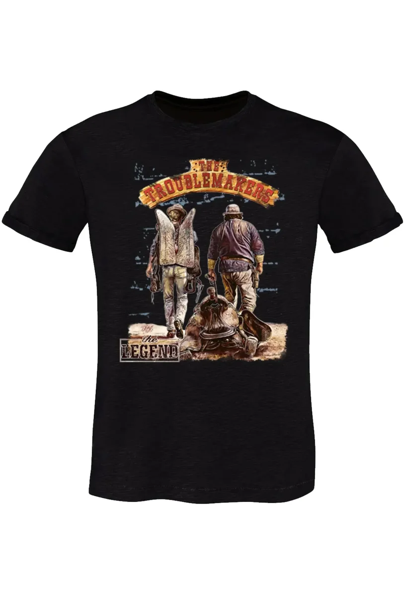 The Troublemakers Bud spencer e Terence hill 18-70-10-2 T-Shirt Urban Men Uomo 100% Cotone Fiammato BS - immagine 4