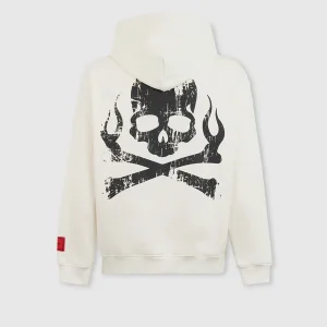Vision of Super Hoodie White Skull