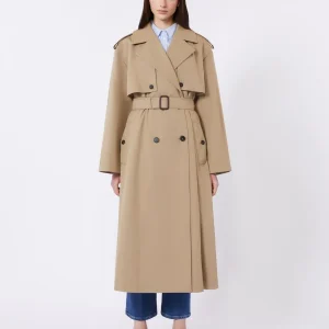 WEEKEND MAXMARA Trench fluido in cotone e nylon