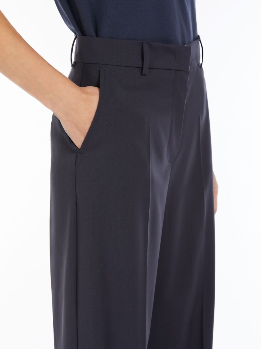 WEEKEND MAXMARA Pantalone palazzo in tela di lana