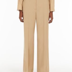 WEEKEND MAXMARA Pantalone palazzo in tela di lana