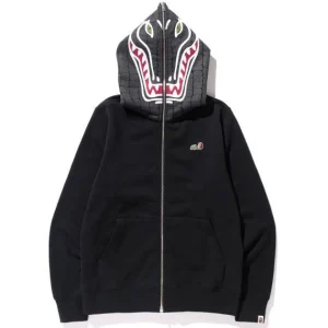 BAPE x Lacoste Crocodile Full Zip Hoodie