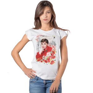T-shirt Audrey Floral 100% Cotone Bio - STREET STYLE