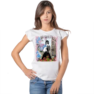 T-shirt Audrey Hepburn Donna Slub - Cotone Bio
