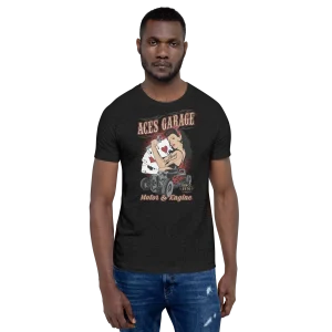 motori garage hot road T-shirt Uomo Aces Garage Hot Rod Pin-Up Stile Vintage