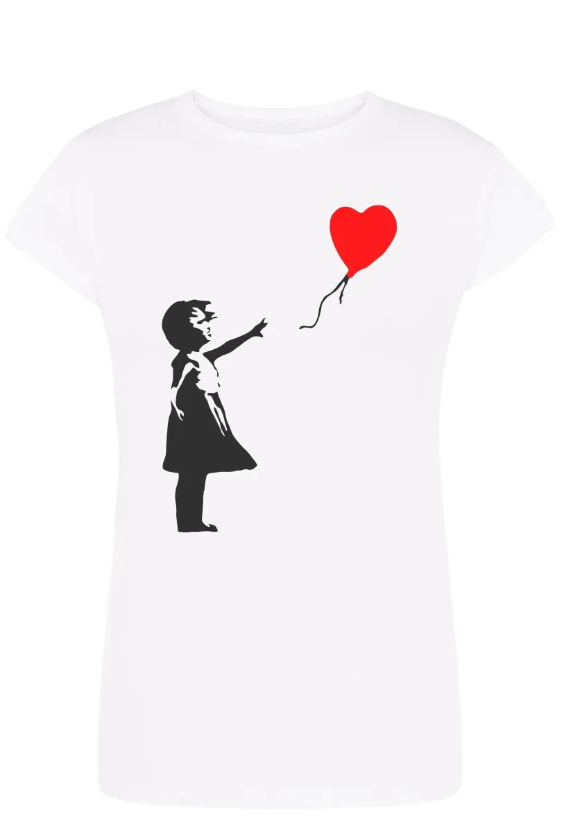 Bambina Banksy 3500 Lady T-Shirt Donna 100% Cotone Pettinato JK - immagine 7