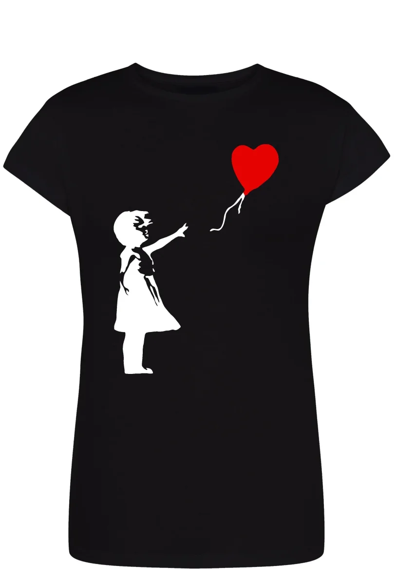 Bambina Banksy 3500 Lady T-Shirt Donna 100% Cotone Pettinato JK - immagine 8