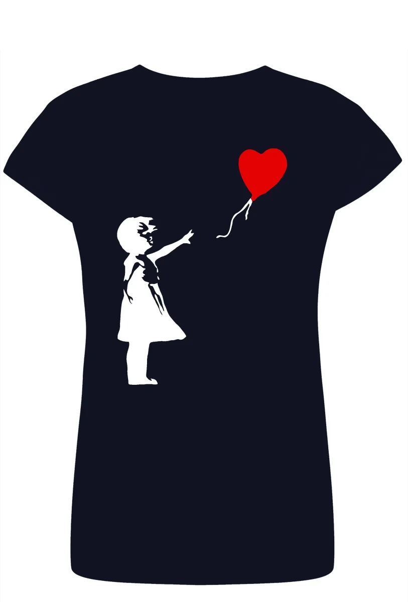 Bambina Banksy 3500 Lady T-Shirt Donna 100% Cotone Pettinato JK - immagine 9