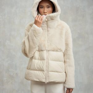 BLAUER Giubbetto nylon con pelliccia eco