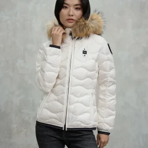 BLAUER Piumino con bordo in pelliccia