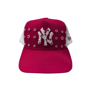 New Era 1/1 Custom Trucker Clean Yankees Red