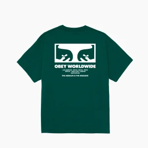 OBEY CLOTHING THE MEDIUM IS THE MESSAGE CLASSIC T-SHIRT RAINFOREST 165264333-RFR