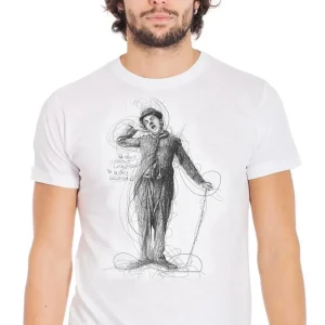 Charlie Chaplin T-shirt Uomo - Cotone Bio Slub
