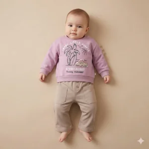 completo felpa e pantaloni bambina