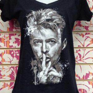 T-shirt David Bowie Donna - Urban Slub Made in Italy
