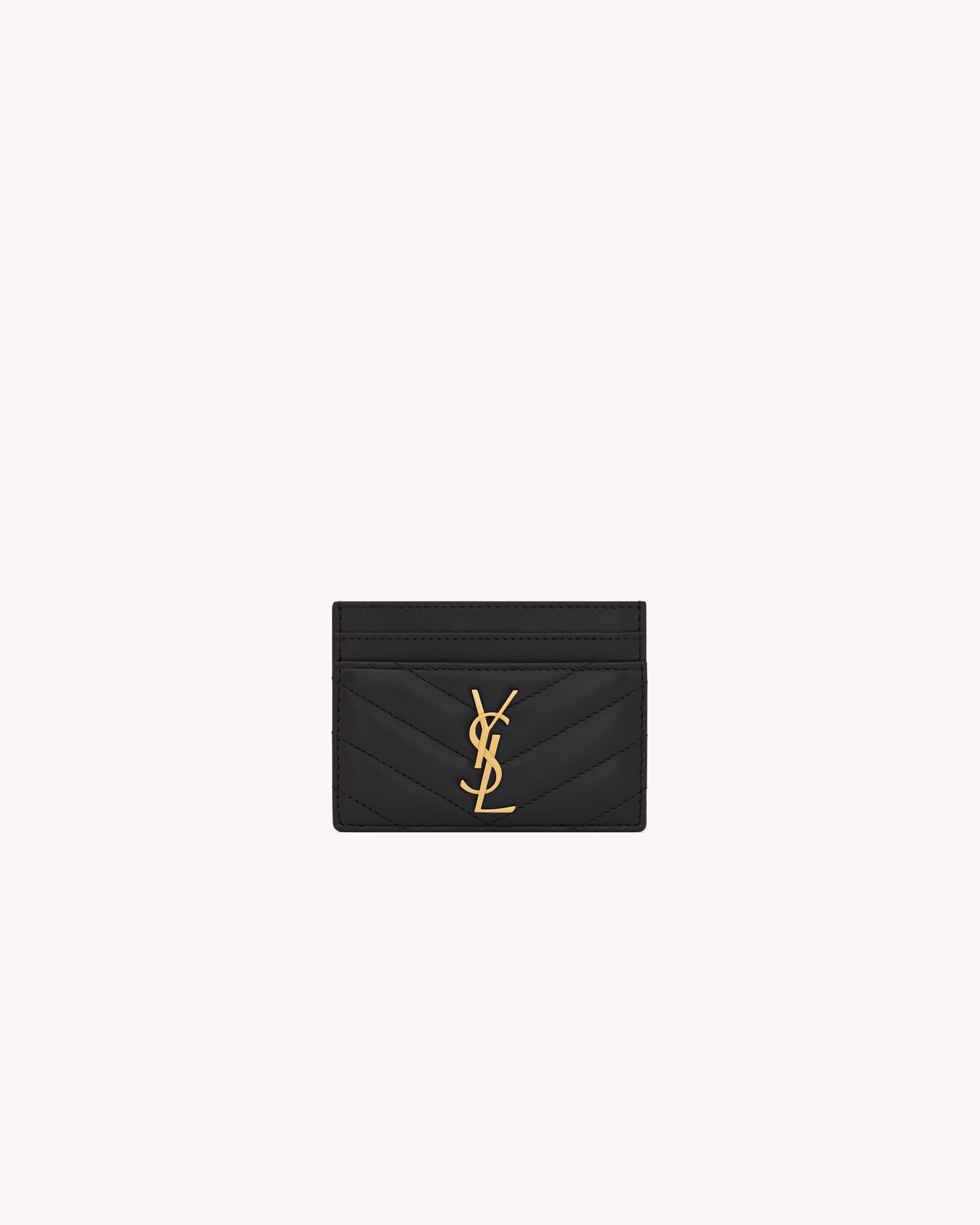 Saint Laurent Porta Carte CASSANDRE CASSANDRE MATELASSÉ Pelle Groffata Black