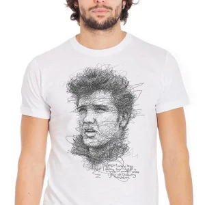 T-shirt Elvis Presley Stylized Uomo - Cotone Slub Made in Italy