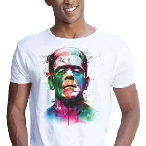 Frankenstein's Art. Color 18-20-51 Uomo Fashion 100% Cotone Fiammato
