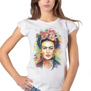 T-shirt Frida Kahlo Donna Bio - Cotone Organico 100% Made in Italy