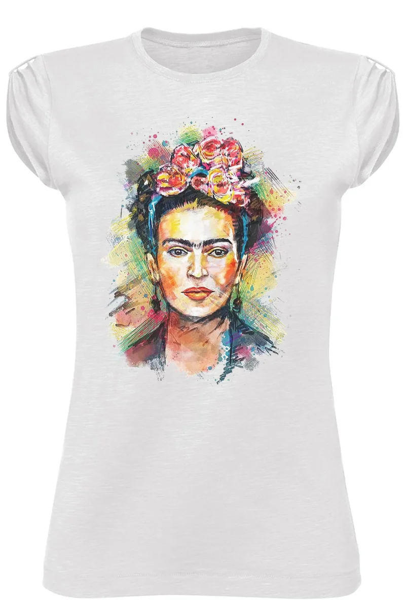 T-shirt Frida Kahlo Donna Bio - Cotone Organico 100% Made in Italy - immagine 7
