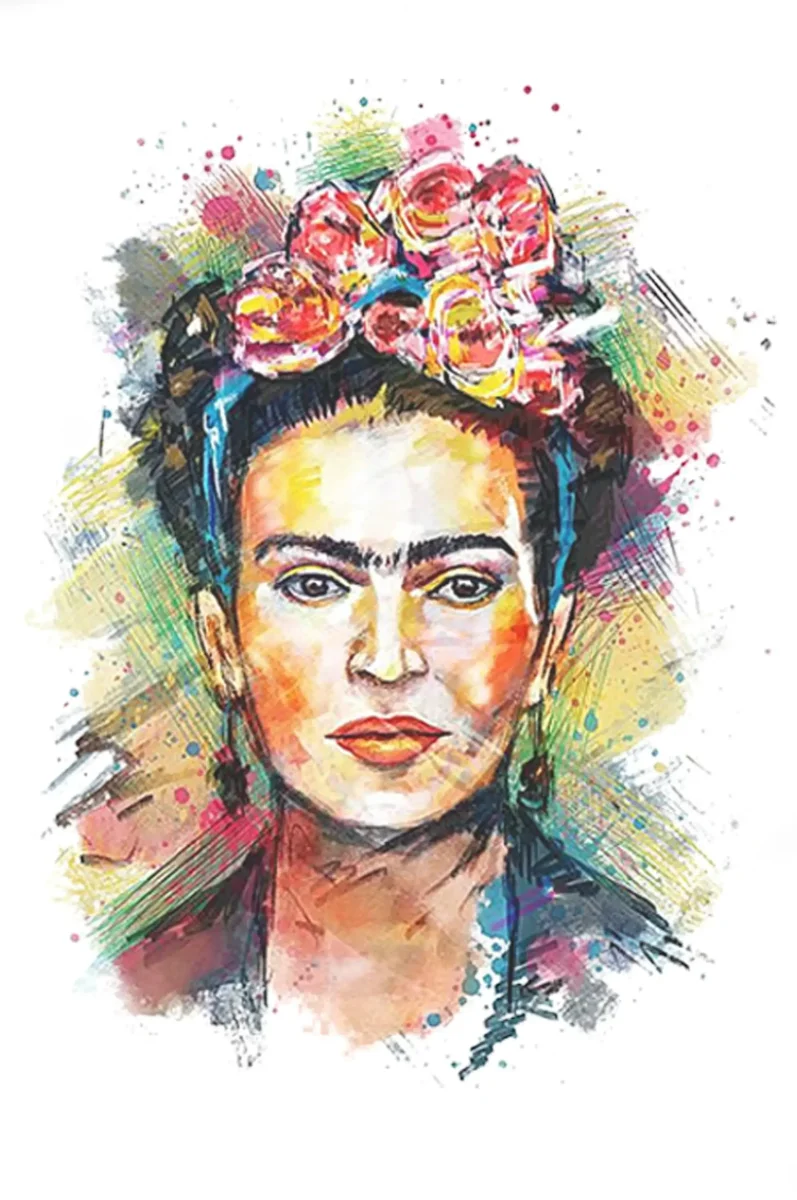 T-shirt Frida Kahlo Donna Bio - Cotone Organico 100% Made in Italy - immagine 8