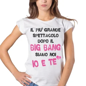 T-shirt Donna Slub 'Dopo il Big Bang' - Cotone Bio
