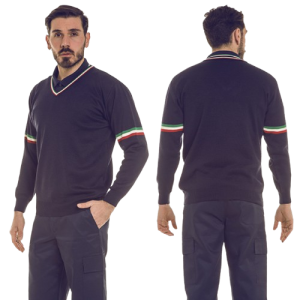 Maglione Unisex in Lana con tricolore