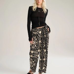 MANILA GRACE Pantalone con pieghe