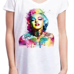 Marilyn Monroe - T-shirt Urban Slub Donna 100% Cotone