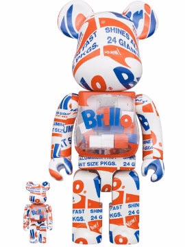 BEARBRICK 100% 400% ANDY WARHOL BRILLO 2022