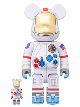 BEARBRICK 100% 400% APOLLO 17 ASTRONAUT