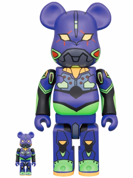 BEARBRICK 100% 400% EVANGELION EVA-01 NEW PAINT