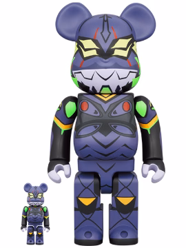 BEARBRICK 100% 400% EVANGELION EVA-13 NEW PAINT