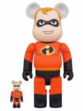 BEARBRICK 100% 400% THE INCREDIBLES MR. INCREDIBLE